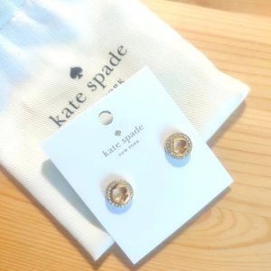 Kate Spade Spot the Spade Pave Halo Spade Studs Earrings